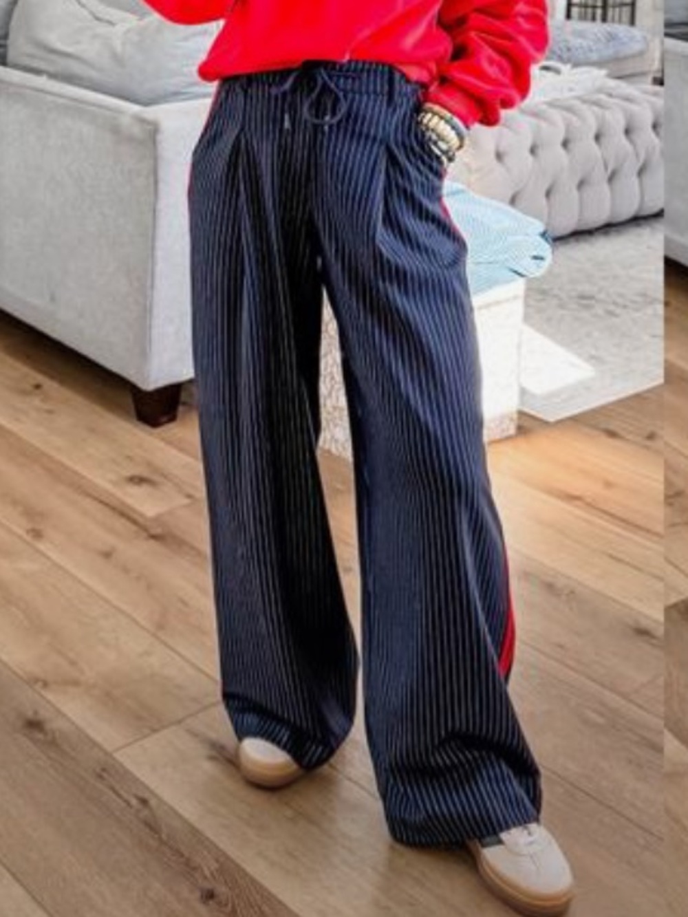 Liverpool Navy Pinstripe Track Trouser Pants 😎